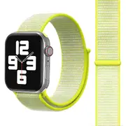For Apple Watch Series 7,45-mm Case,Nylon Watch Band,Fastener,Green