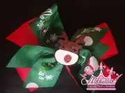 BIG Boutique Style Red, Green Rudolph the Red Nosed Reindeer Christmas Bow!
