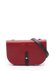 Celine Folded Strap Clutch in Red Calfskin Leather Shoulder Bag