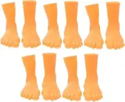 5Sets Foot Puppets Vinyl Finger for Cosplay Interactive Left Right Mini Foot Puppets Fun Pet Teaser Great for