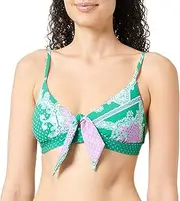 [Seafolly] Women's Tie Front Fixed Tri Bikini Top Swimsuit