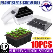 10 Plant Seeds Grow Box Propagation Nursery Garden Seedling Starter Tray 12 hole