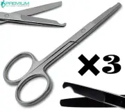 3 Pcs Littauer Spencer Stitch Scissors 3.5" Blunt Surgical Suture Instruments