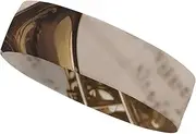 [YKLBV] Moisture Wicking Headbands for Men and Women A Small White Barn Owl Sports Sweatband for Tennis Basketball Running Gym Working Out