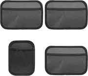 INNOLIFE Car Net Pocket Side Clutter Scattered Storage Phone Holder Strong Paste Organizer 8"x5.75"(3pcs L, 1pcs S)