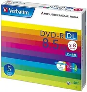 Mitsubishi Verbatim DHR85HP5V1 Single Record DVD-R DL 8.5GB 5 Sheets White Printable Double Layer 2-8x Speed