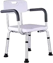 FFSPIIO Padded Grab Bar Bath Seat, for Elderly Handicap Bathroom Chair Durable Stainless Steel Heavy Duty Adjustable Stool Shower Chair
