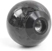 Forged Carbon Fiber Shift Knob Real Carbon Fiber Gear Shifter Spherical Type Unique Designed for Most Manual Car Universal Gear Shift Knob with 3 Adapters (Carbon Fiber-Sphere, Black)