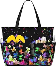 [BJQ] Beach Tote Bag for Women Beach Bag Waterproof and Sandproof Tote Bag with Wet Bag Large Travel Bag for Weekend Travel