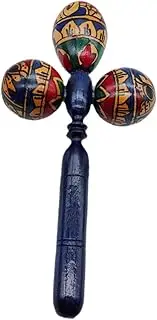 Frediuo Maraca African Musical Instrument with Clear Sound Professional Percussion Instrument Rumba Shaker for Accompaniment Concert, Blue