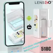 LENSGO 518C 2.4G 100m Wireless Lavalier Microphone for Smartphone iPhone Android