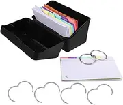 HYTROVE Recipe Card Holders Plastic Index Card Box with Storage Box Lid for Home Office School
