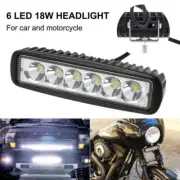 1X LED Work Lights 6 Inch 18W 12V Driving Strip Flood Beam light Bar SUV Offroad