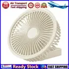 LF# Foldable Fan Cooler 3 Speed 1200mAh Desk Fan for Office/Home/Dorm (White)