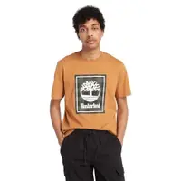 在飛比找ETMall東森購物網優惠-Timberland 男款小麥色印花LOGO短袖T恤|A29
