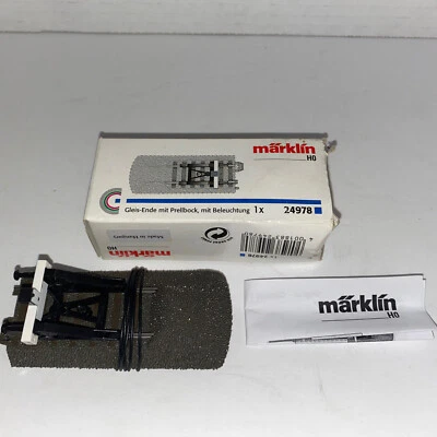 Marklin C Track End Piece 24978, Buffer With LED Lighting, Fast USA Shipping!
