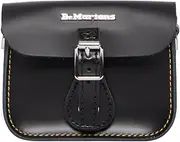 [Dr. Martens] 5 Inch Leather Satchel Bag, Black Kiev & Smooth Leather