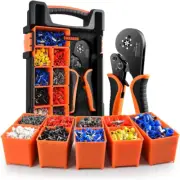 Ferrule Crimping Tool Kit AWG30-5 Self-Adjusting Wire Ferrule Crimper Set with 1