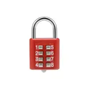 8-Digit Combination Padlock Push Button Lock for Locker Cabinet Red