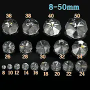 18 Style Clear K9 Crystal Octagon 2 Holes Beads Chandelier Prisms Curtain Part