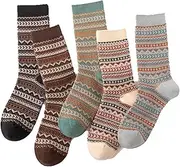 [Generic] For Cold Feet, No itch No stink No slip, 5 Pairs SocksUp Nordic Style Winter Warm Socks for Women — Expertly Crafted for Lasting Comfort, Cozy, UGG-Friendly Winter Bed Socks (Women 5–8) Gift Ready