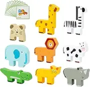 Balance Toy Stacking Game Animal Blocks Stacking Toy Educational Balance Toy Stacking Toy for Kids Animal Stacking Blocks Animal Learning Toy Balance Game Toy Kids Stacking Game Realistic Animal Toy