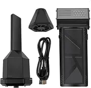 130000RPM Compressed Air Duster, Jet Dry Blower, 3 Gear Adjustable Electric Air Duster for Cleaning Keyboard and PC, Mini Blower Cordless Portable with Nozzle for Car Washing