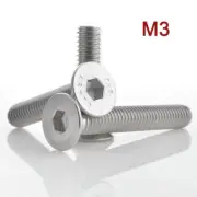 M3 Hex Countersunk Head Flat Screw 304 Stainless Steel Various Sizes DIN7991
