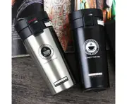 Coffee Mug Double Wall Stainless Steel Tumbler Vacuum Flask Bottle Thermo Tea Mug Travel Thermos Mug Thermocup-Black