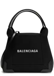 Balenciaga Cabas XS Logo Canvas Tote, Tote Bag, Black, Canvas One Size