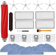 Lejapwat 20Pcs Accessories Kit Fit for Roborock S7 MaxV Ultra S7 Max Ultra Robot Vacuum, Replacement Parts With Main Brush, Filter, Dust Bag, Side Brush, Mop Cloths