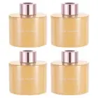 4pcs Empty Glass Diffuser Bottle 140ml/4.7oz Reed Diffuser Pale Orange, Gold