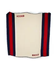 Logo Print Tassel Trimmed Scarf