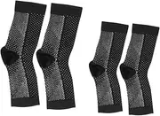 Healeved Running Compression Socks Open Toe Breathable Nylon Ankle Support Moisture-wicking Size L/xl