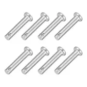 8Pcs 3/16" x 1" Single Hole Clevis Pins, 304 Stainless Steel Flat Head Pins