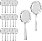 Bangbuy Pack of 20 Mini Plastic Handheld Magnifying Glasses Portable Reading Magnifier for Senior and Kids, Hand Lens 5X Magnifier for Home, Indoor and Outdoor Use