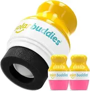 Duo Pink Solar Buddies Refillable Roll On Sponge Applicator For Kids, Adults, Families, Travel Size Holds 100ml Travel Friendly for Sunscreen, Suncream and Lotions (Pink/Pink)