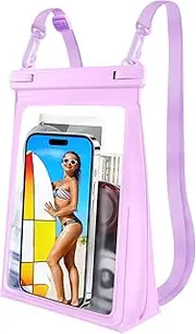 Large Floating Waterproof Phone Pouch [with Sealing Strip], Cell Phone Dry Bag Case for iPhone 16 15 14 13 12 Pro Max Galaxy Google All Phones, Float Waterproof Bag for Beach Vacation