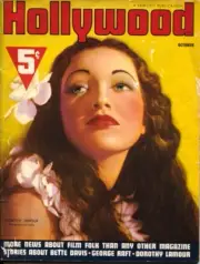 MAG: Hollywood 10/1937-Dorothy Lamour-Bette Davis- George Raft-Gary Cooper-VG