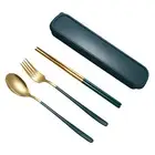 1 Set Cutlery Set Grip Comfortable Wide Application Chopstick Spoon Fork Cutlery