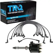 TRQ Ignition Kit Distributor Spark Plugs Wire Set Compatible with 1987-1988 Chevrolet G30 1987 P20 P30 R30 V30 GMC G3500 P2500 P3500 R3500 V3500
