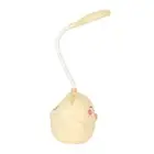 LED Table Lamp USB Charging Gooseneck Reading Light Pen Holder (Yellow).