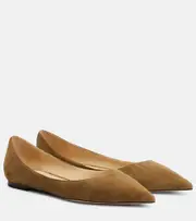 [Jimmy Choo] Jimmy Choo Love suede ballet flats AU 9 brown