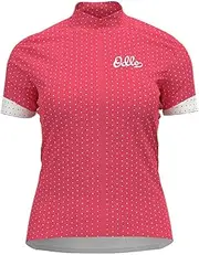 [ODLO] Women's T-Shirt S/U Collar S/S Full Zip Essential Print