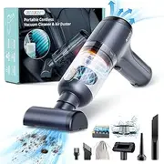 AX2V Portable Cordless Car Vacuum With 16000Pa Powerful Suction - Handheld Vacuum and Air Duster 4 in 1 With Cleaning Gel - Ideal for Home, Pet, Office