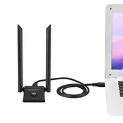 Simplecom NW628v2 AX1800 Dual Band WiFi 6 USB Adapter with 2x 5dBi High Gain Antennas NW628V2