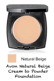 Avon Flawless Cream To Powder Foundation NATURAL BEIGE 245N