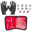 Dermal Tops piercing Kit 2 Forceps 11 Dermal Gem Tops and Bottoms Gloves