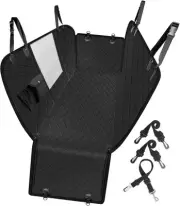 Femuar Dog Car Seat Cover with Storage Standards(54"W x58"L), Back