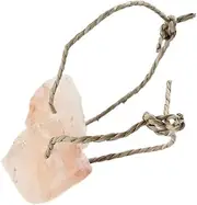 2 Pack Natural Himalayan Rock Small Animals Salt Lick on a Rope Chew Treat Toy for Small Pets